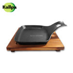 Bandeja kallpa de hierro fundido modelo viru c/b. madera