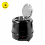 Olla de bruja alcosa electrica de 10 lt. olla sopera color negro