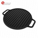 Plancha victoria para asar redonda hierro fundido precurado 32 cm 12"