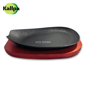 Plato Kallpa de Hierro Fundido Modelo Caral 31 x 15.3 x 4.2cm C/B Madera