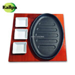 Plato kallpa de hierro fundido modelo cusco c/b madera