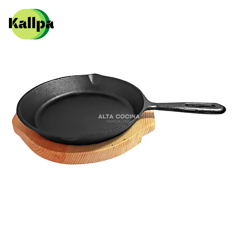 Sarten-Kallpa-De-Hierro-Fundido-Modelo-Kuelap-24cm Sartén kallpa de hierro fundido modelo kuelap c/b. madera - Imagen 1