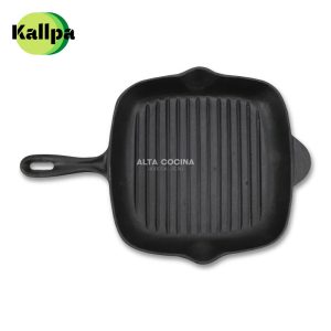 Sartén Kallpa Grill de Hierro Fundido Modelo Huanca 26 x 26 Cm