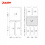 Bandeja cambro de drenaje alta temperatura gn 1/3 30HPD-150 - Imagen 2