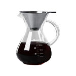Cafetera Nobile de Vidrio con Filtro Conico Acero Inox. 600 ml. CCS-315