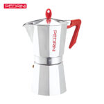 Cafetera Pedrini Italiana Moka 12 Tazas Aluminio Aza Roja