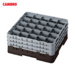 Camrack Cambro 25 Compartimentos para Vasos y Copas con 4 Extensiones Marrón 25S738-167