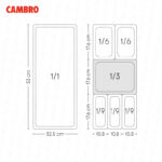 Tapa cambro de policarbonato gn 1/3 con asa transparente 30CWCH-135 - Imagen 3