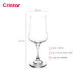 Copa cristar bolonia vino 12 oz./ 356 ml. #5477al24 set x 24 und. - Imagen 2
