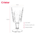 Copa cristar lisa diamante vino 6 oz./ 180 ml. #0138al set x 48 und. - Imagen 2