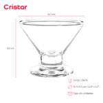 Copa cristar lisa fiesta helado 7.5 oz./ 214 ml. #0512al set x 24 und. - Imagen 2