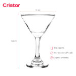 Copa cristar lisa martini 9 oz./ 261 ml. #5442al12 set x 12 und. - Imagen 2