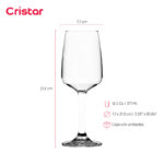 Copa cristar trentino vino 12.5 oz/ 371 ml #5480al24 set x 24 und. - Imagen 2