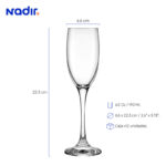 Copa nadir barone champagne 6.5 oz./ 190 ml. #7856 set x 12 und. - Imagen 2