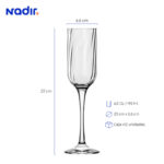 Copa nadir fiore champaña 6.5 oz./ 195 ml. #7874 set x 12 und. - Imagen 2