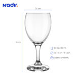 Copa nadir windsor vino tinto 8.5 oz./ 250 ml. #7128 set x 12 und. - Imagen 2