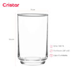 Vaso cristar av liso alegro bebida 12 oz./ 353 ml. #2867al set x 72 und. - Imagen 2