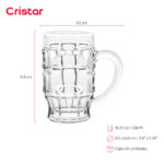 Vaso cristar cervecero liso hamburgo 18.25 oz./ 538 ml. #0314al set x 24 und. - Imagen 2