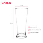 Vaso cristar cervecero liso rostock 10 oz./ 296 ml. #0122al set x 48 und. - Imagen 2