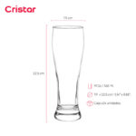 Vaso cristar liso cervecero berlín 19 oz/ 565 ml #0393al set x 24 und. - Imagen 2