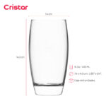 Vaso cristar liso dubai bebidas 15 oz./ 435 ml. #0729al set x 48 und. - Imagen 2