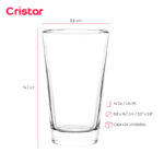 Vaso cristar liso herradura 14 oz./ 414 ml. #0647al set x 24 und. - Imagen 2