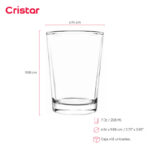 Vaso cristar liso herradura 7 oz./ 208 ml. #0100al48 set x 48 und. - Imagen 2