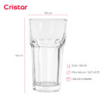 Vaso cristar liso lisboa bebidas 12 oz./ 350 ml. #0650al set x 36 und. - Imagen 2