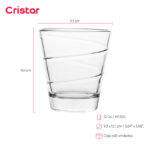 Vaso Cristar Liso Spiral Rocks 12 Oz/ Ml 350 #0616al Set x48 - Imagen 2