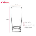 Vaso cristar liso van gogh trago largo 11.5 oz./ 343 ml. #0209al set x 48 und. - Imagen 2