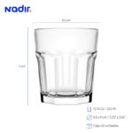 Vaso nadir bristol rocks 10.75 oz./ 320 ml. #2511 set x 12 und. - Imagen 2