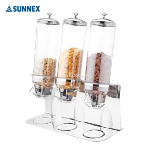 Dispensador Sunnex para Cereales 3 Tubos de 4 Lt U13-1300