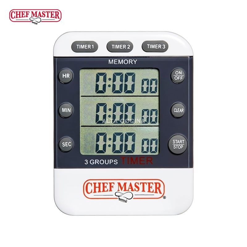 Temporizador Chef Master de memoria de 3 etapas 90271