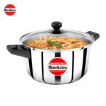 Olla Hawkins Acero Inox. con Tapa de Vidrio 28 Cm, 5 Lt. Sscb 50g