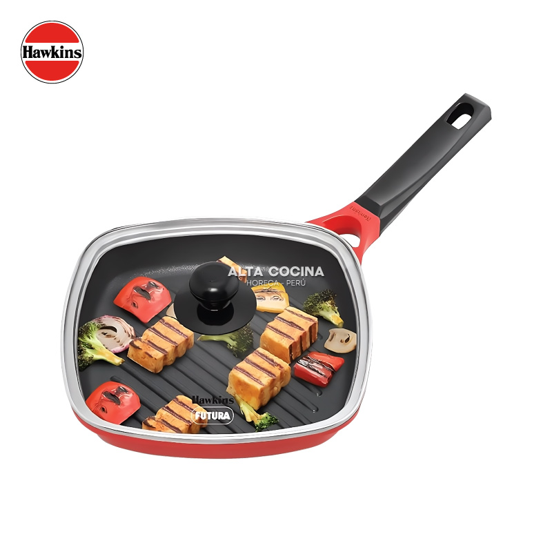 Sartén-Hawkins-Grill-con-Tapa-26-cm-Hierro-Fundido-Con-Interior-Antiadherente-IGP26G Sartén Hawkins Grill con Tapa 26 cm Hierro Fundido Con Interior Antiadherente IGP26G - Imagen 1
