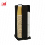 Dispensador jinde porta vasos y tapas 4 compartimentos giratorio JD-86217