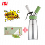 Sifón isi eco green 0.5 l. + cargas de óxido nitroso (N₂O) 24 und