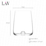Vaso LAV terra wine 475 ml. / 16 oz. set x 6 und. - Imagen 3