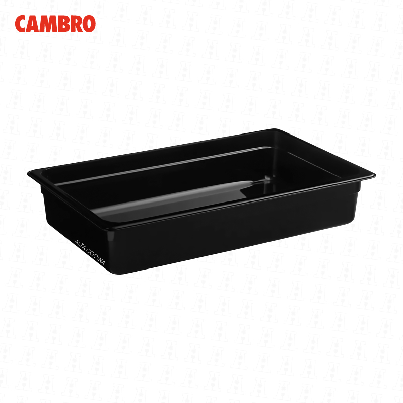 Bandeja-Cambro-de-Policarbonato-Color-Negro-1,1-x-4-#14CW-110 Bandeja cambro de policarbonato color negro 1/1 x 4" 14CW-110 - Imagen 1