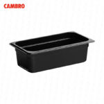 Bandeja cambro de policarbonato color negro 1/3 x 4" 34CW-110