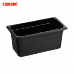 Bandeja cambro de policarbonato color negro 1/3 x 6" 36CW-110
