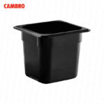 Bandeja cambro de policarbonato color negro 1/6 x 6" 66CW-110