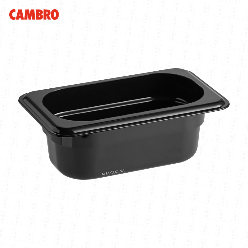 Bandeja-Cambro-de-Policarbonato-Color-Negro-1,9-x-2.5-#92CW-110 Bandeja cambro de policarbonato color negro 1/9 x 2.5" 92CW-110 - Imagen 1