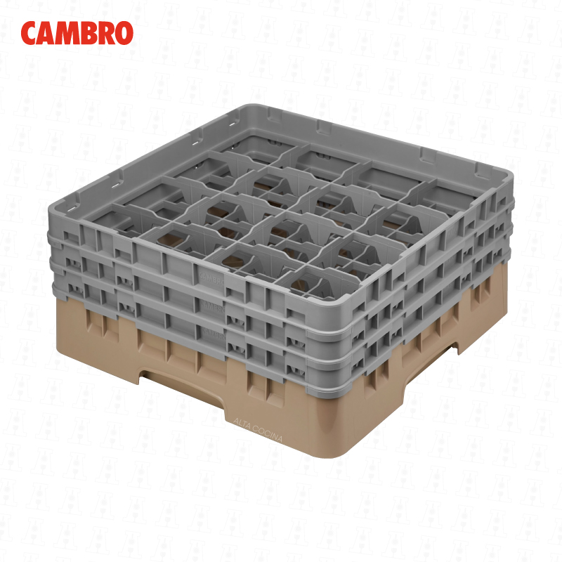 Camrack-cambro-16-compartimentos-para-vasos-y-copas-con-5-extensiones-16S638-184 Camrack cambro 16 compartimientos para vasos y copas con 5 extensiones 16S638-184 - Imagen 1