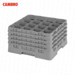 Camrack cambro 16 compartimientos para vasos y copas con 5 extensiones 16S900-151