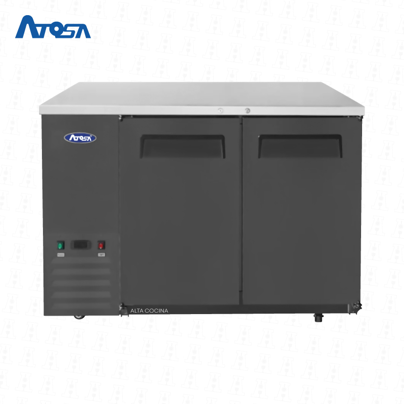 Mesa-Refrigerada-Atosa-Back-Bar-Negro-con-2-puertas-Solidas-48-SBB48SGGR2 Mesa refrigerada atosa Back bar negro con 2 puertas solidas 48" SBB48SGGR2 - Imagen 1