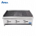 Parrilla atosa a gas con piedra volcánica de 91 cm ATCB-36
