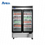 Refrigerador atosa vertical de 2 puertas de vidrio MCF8707GR